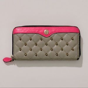 Rebecca Minkoff Zippered Leather Wallet Pink/Gray